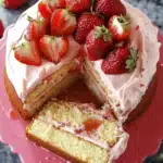 Strawberry Honeybun Cake with Strawberry Cream Icing 4 Strawberry Honeybun Cake with Strawberry Cream Icing