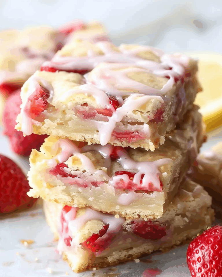 Strawberry Lemon Blondies