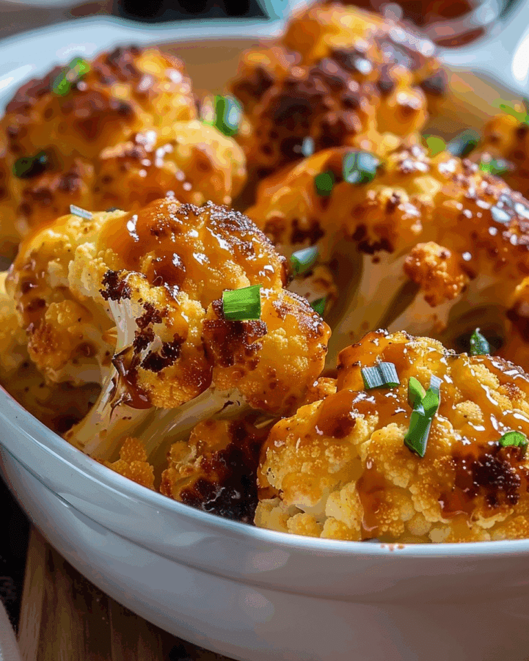 Sweet and Spicy Baked Cauliflower
