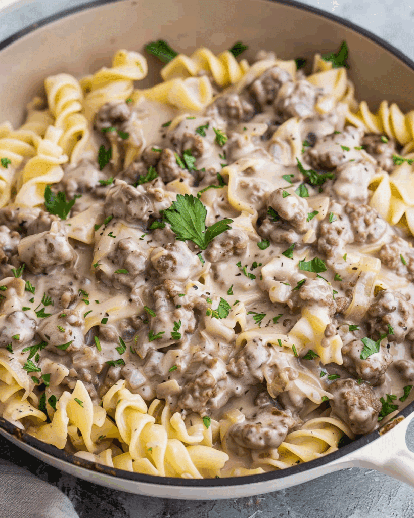 Ground Beef Stroganoff