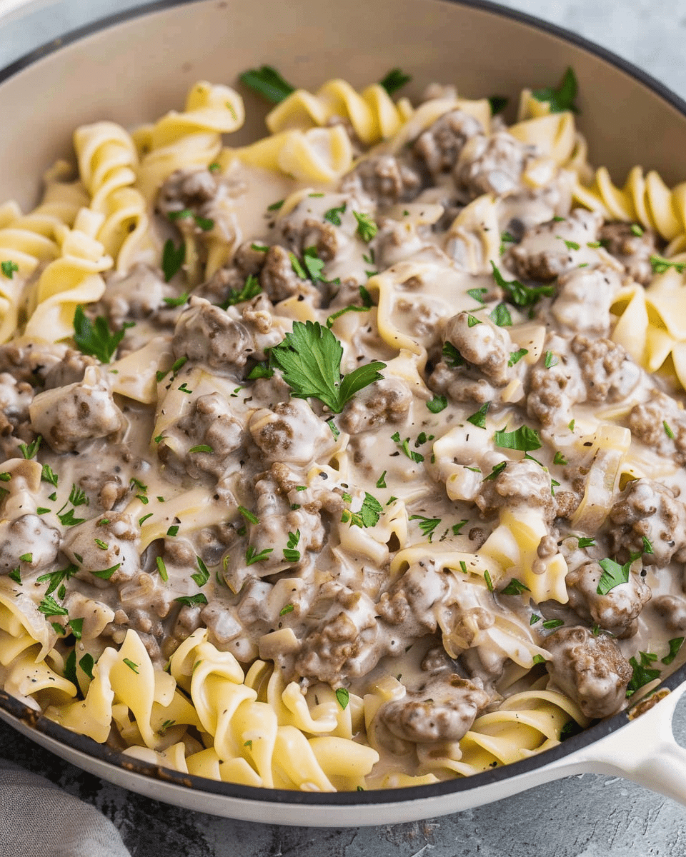 Ground Beef Stroganoff