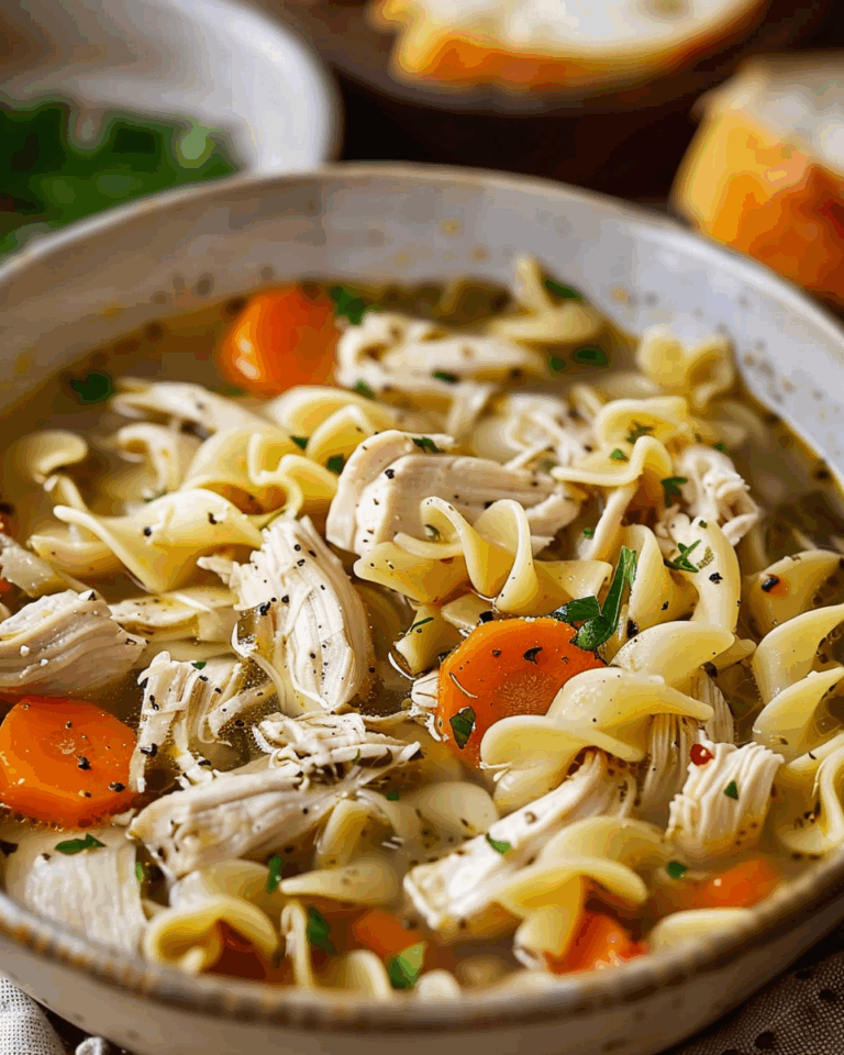 The Coziest Chicken Noodle Soup