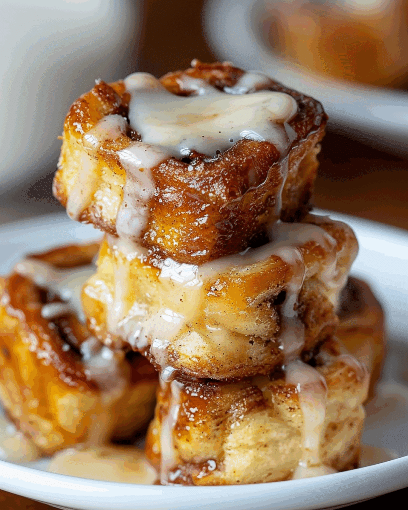 Cinnamon Roll French Toast Bites