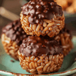 Peanut Butter Balls With Chocolate Rice Krispies