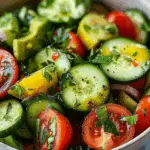 Cucumber, Tomato, and Avocado Salad