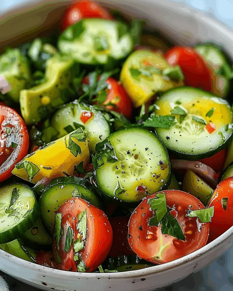 Cucumber, Tomato, and Avocado Salad
