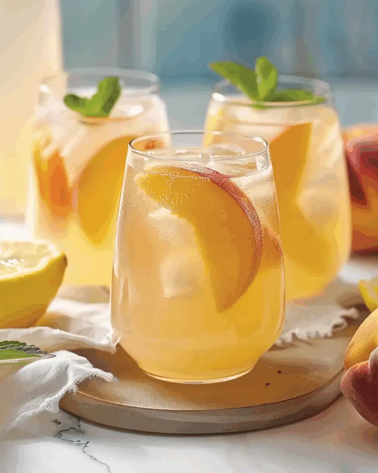 Homemade Peach Lemonade