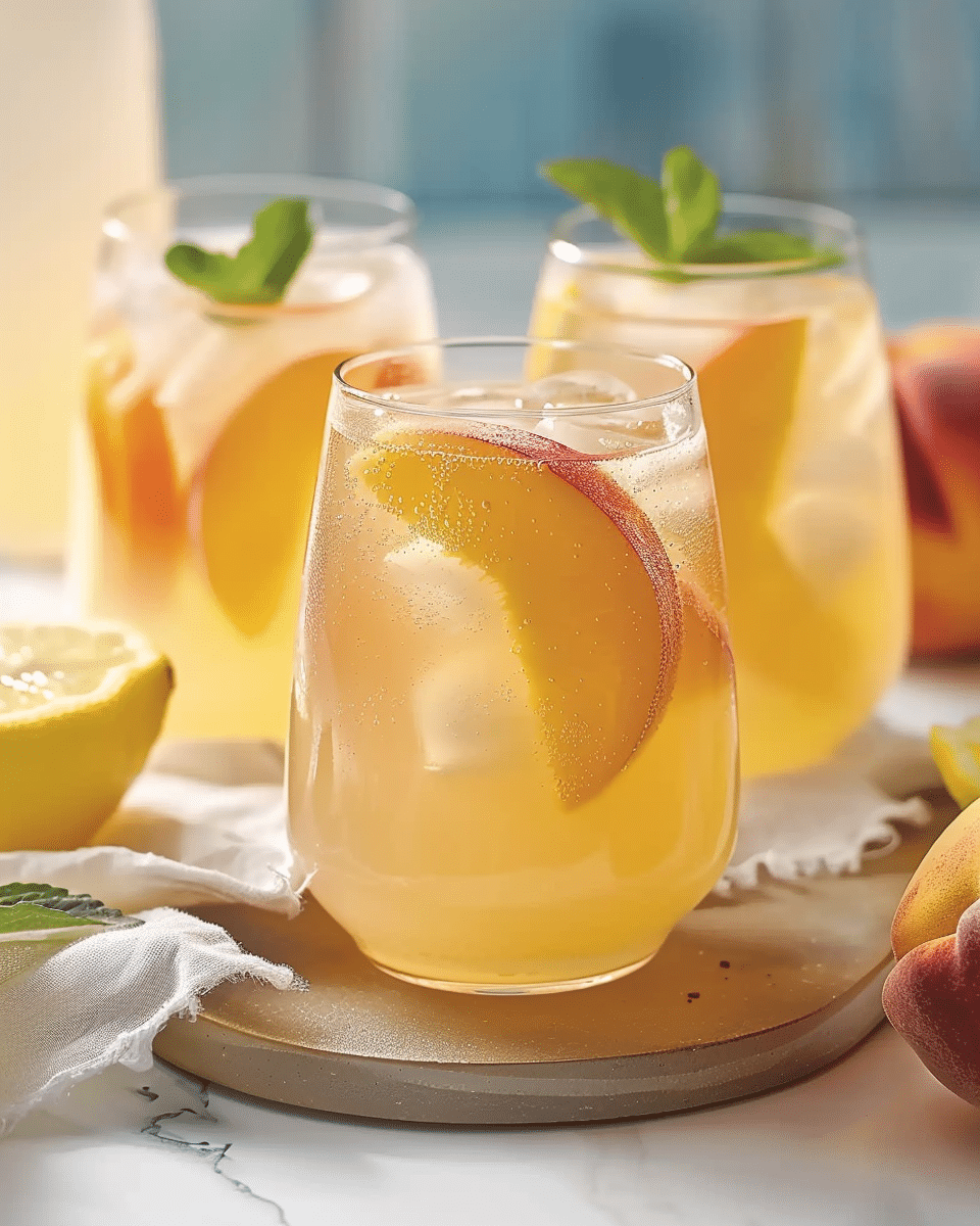 Homemade Peach Lemonade