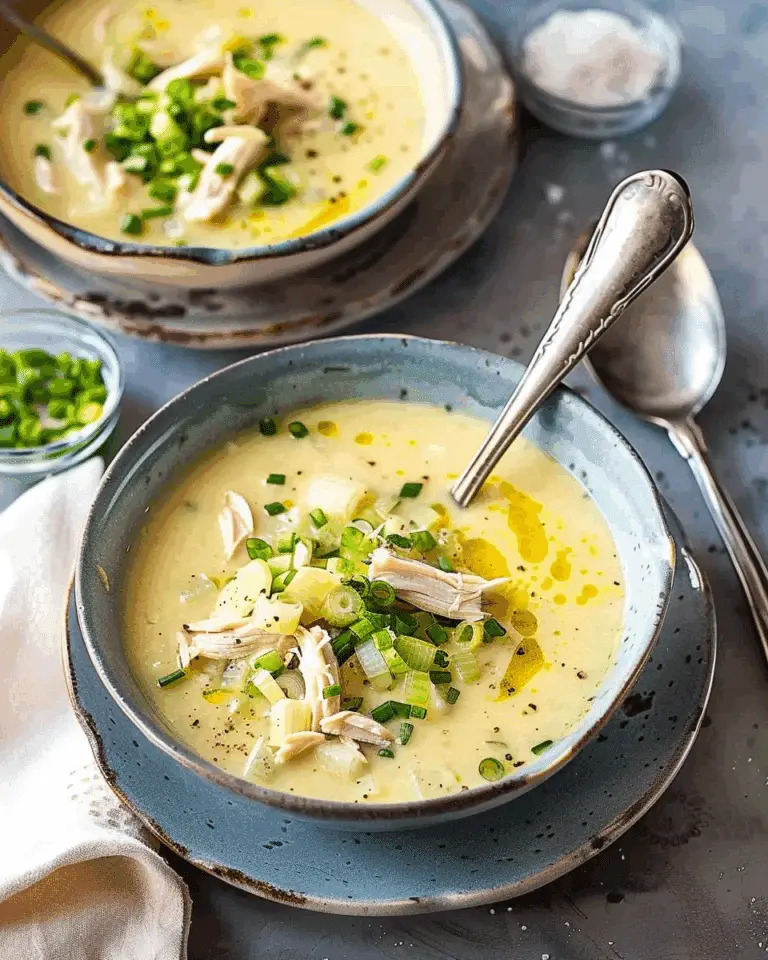 Easy Creamy Leek and Chicken Soup