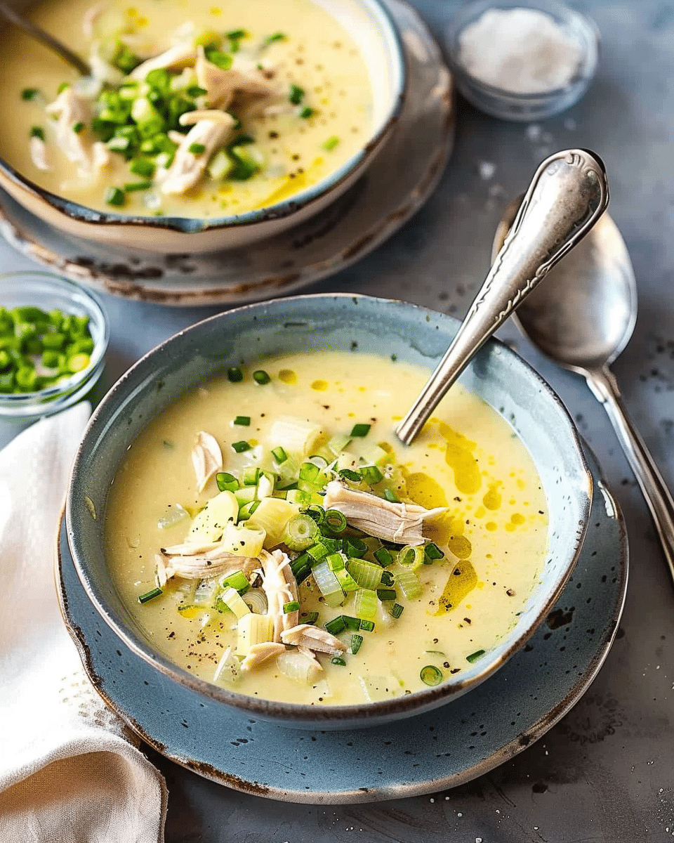 Easy Creamy Leek and Chicken Soup