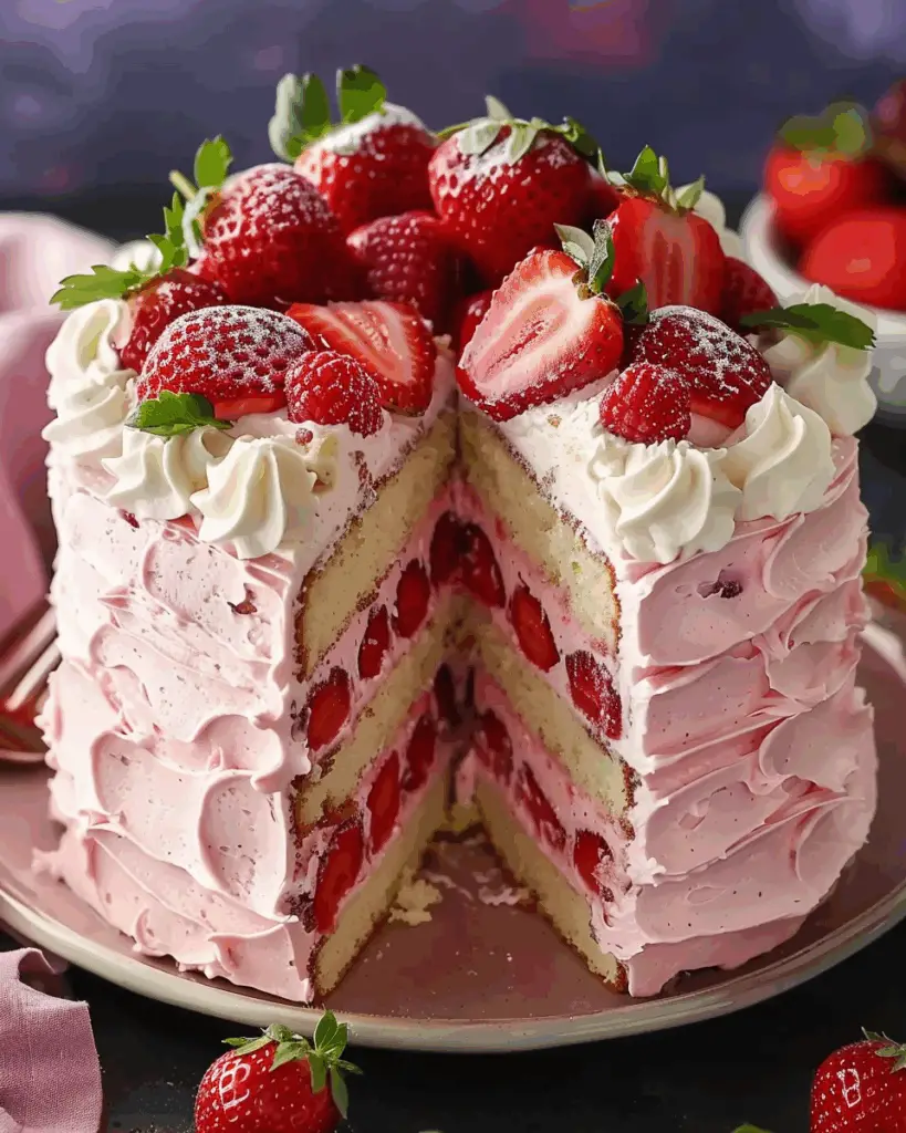 Best Strawberry Cake Ever
