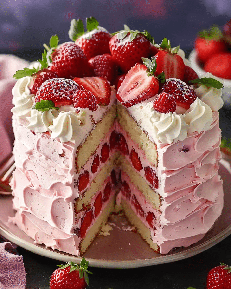 Best Strawberry Cake Ever