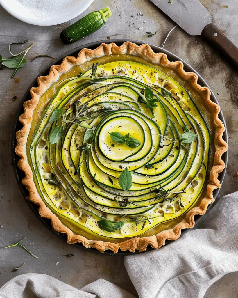 Zucchini Tart with Goat Cheese
