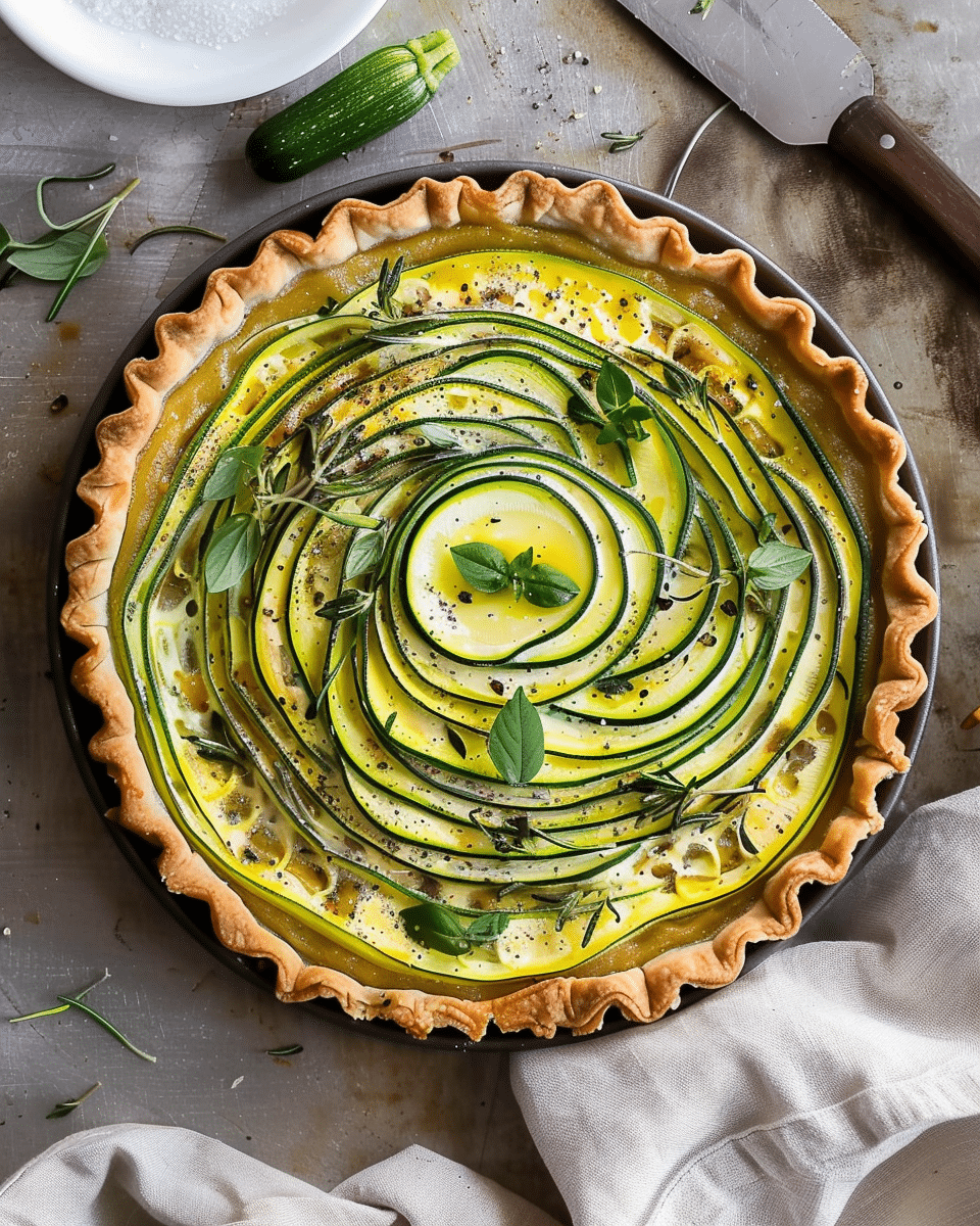 Zucchini Tart with Goat Cheese