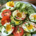 Avocado Salad with Tomato, Eggs, and Cucumber