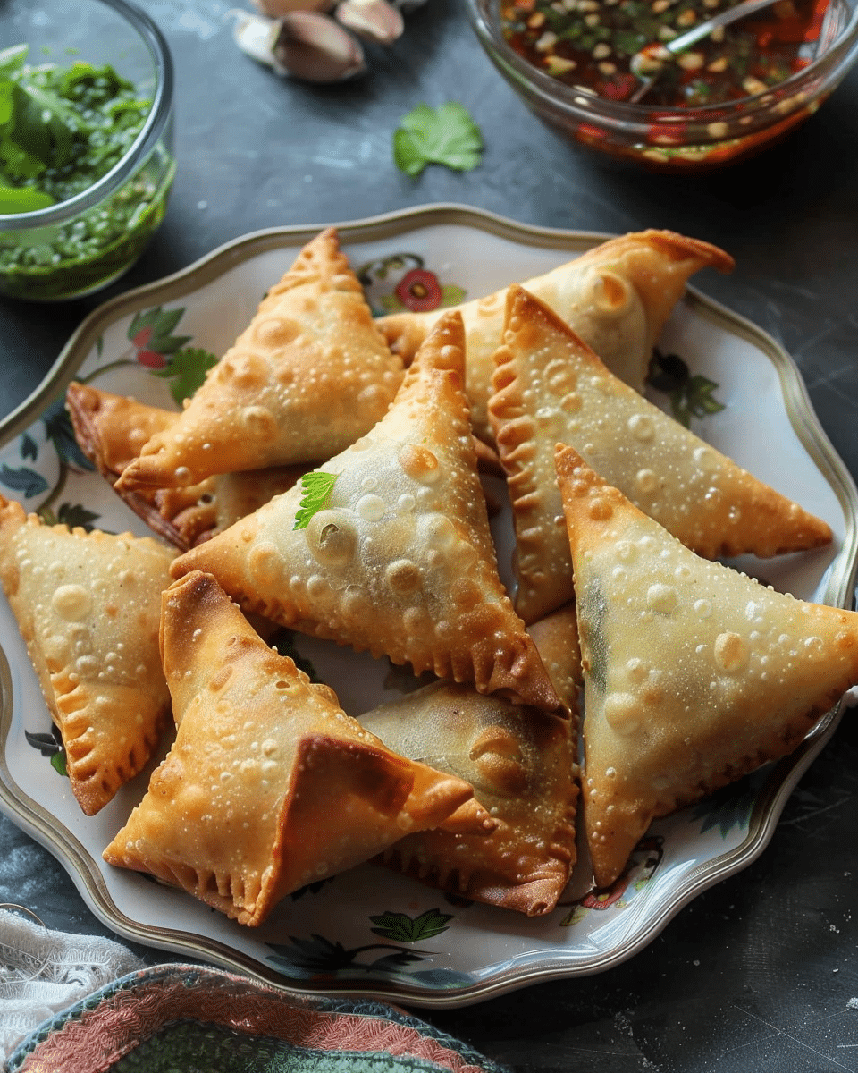 Baked Chicken Samosa