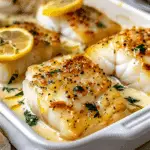Baked Cod in Coconut Lemon Cream Sauce