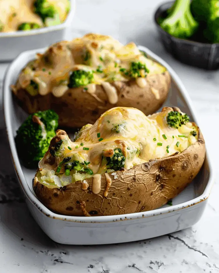 Broccoli Cheddar Stuffed Baked Potatoes