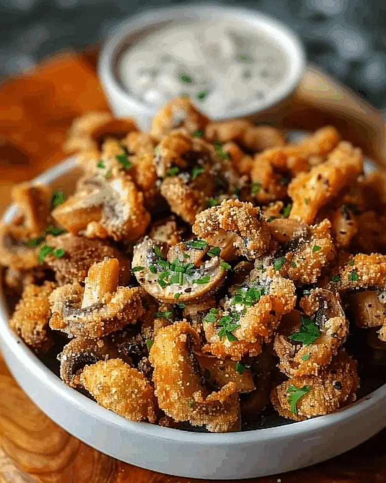 Crispy Fried Mushrooms with Cool Ranch Dip