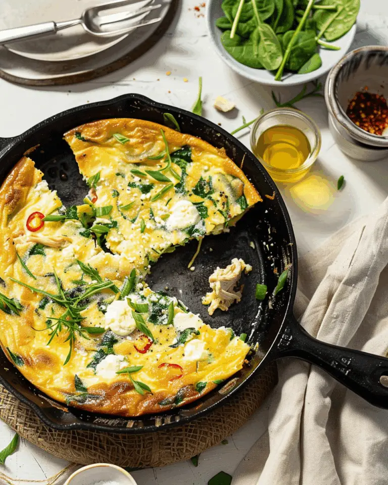 Chicken Frittata Recipe with Spinach