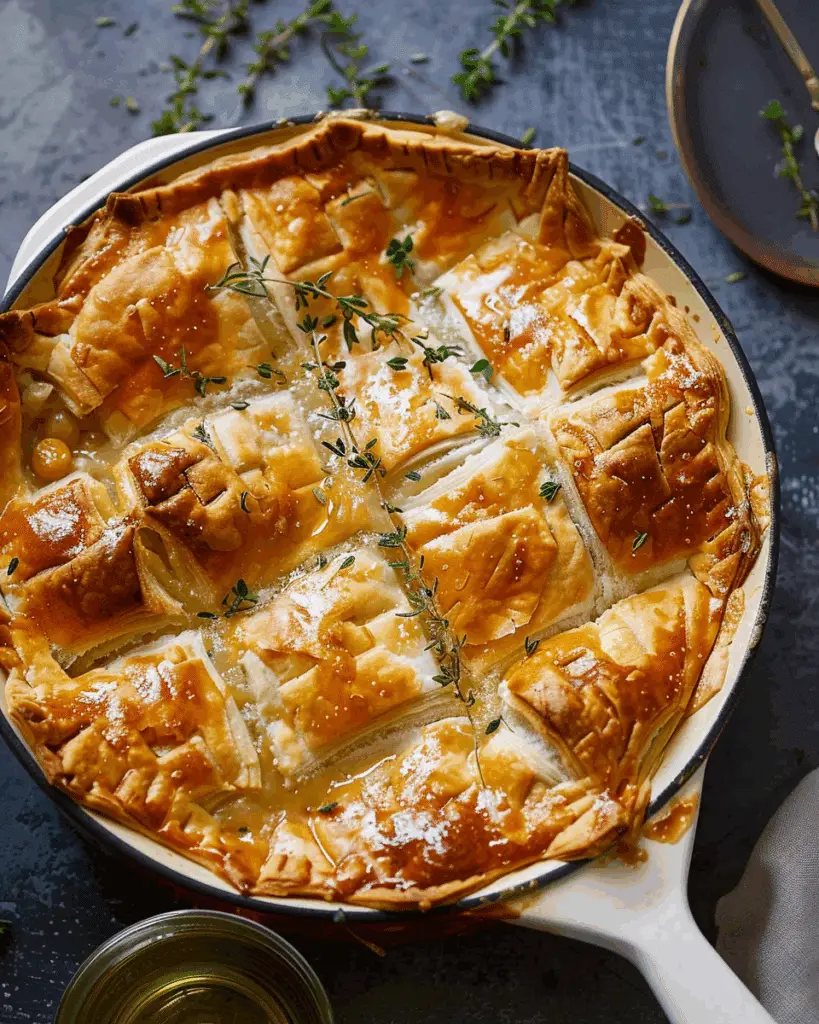 Chicken Pot Pie with Puff Pastry