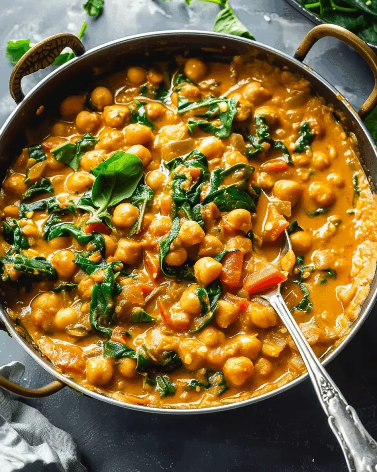 Chickpea and Spinach Curry
