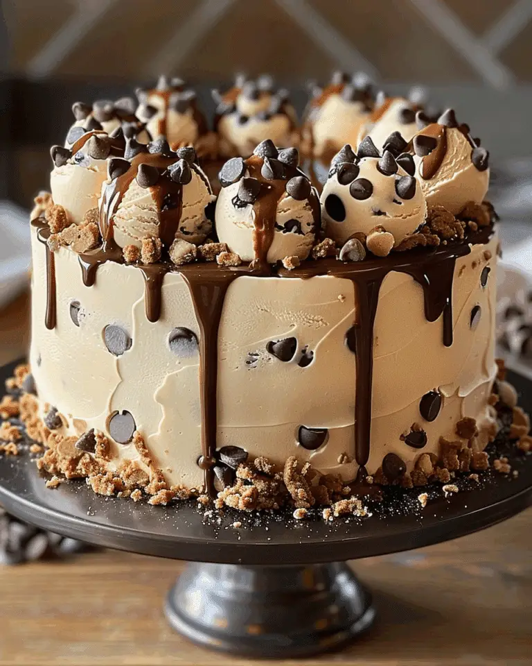 Chocolate Chip Cookie Dough Ice Cream Cake