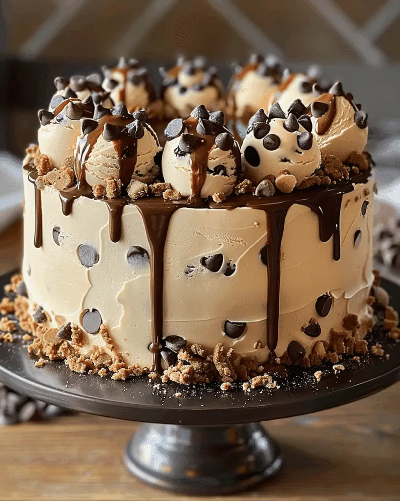 Chocolate Chip Cookie Dough Ice Cream Cake