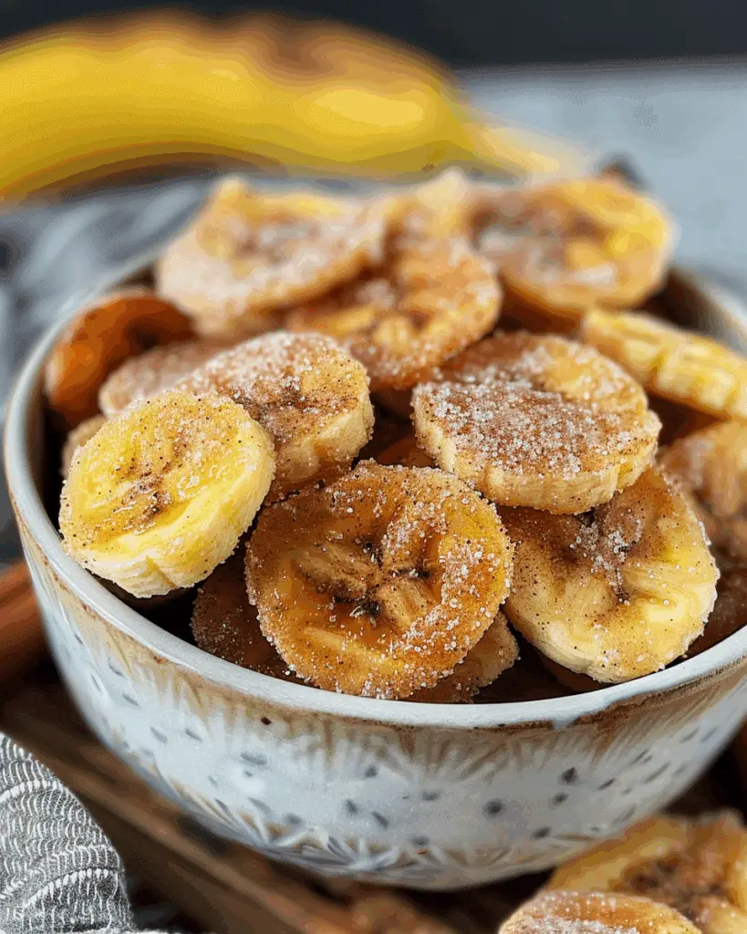 Cinnamon Sugar Air Fryer Banana Chips