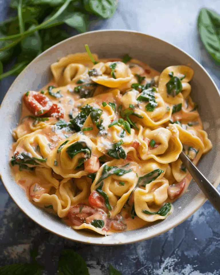 Creamy Tomato and Spinach Tortellini