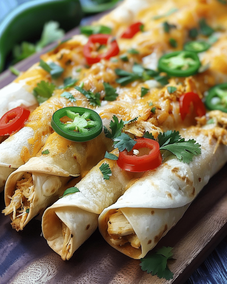Jalapeño Popper Chicken Taquitos