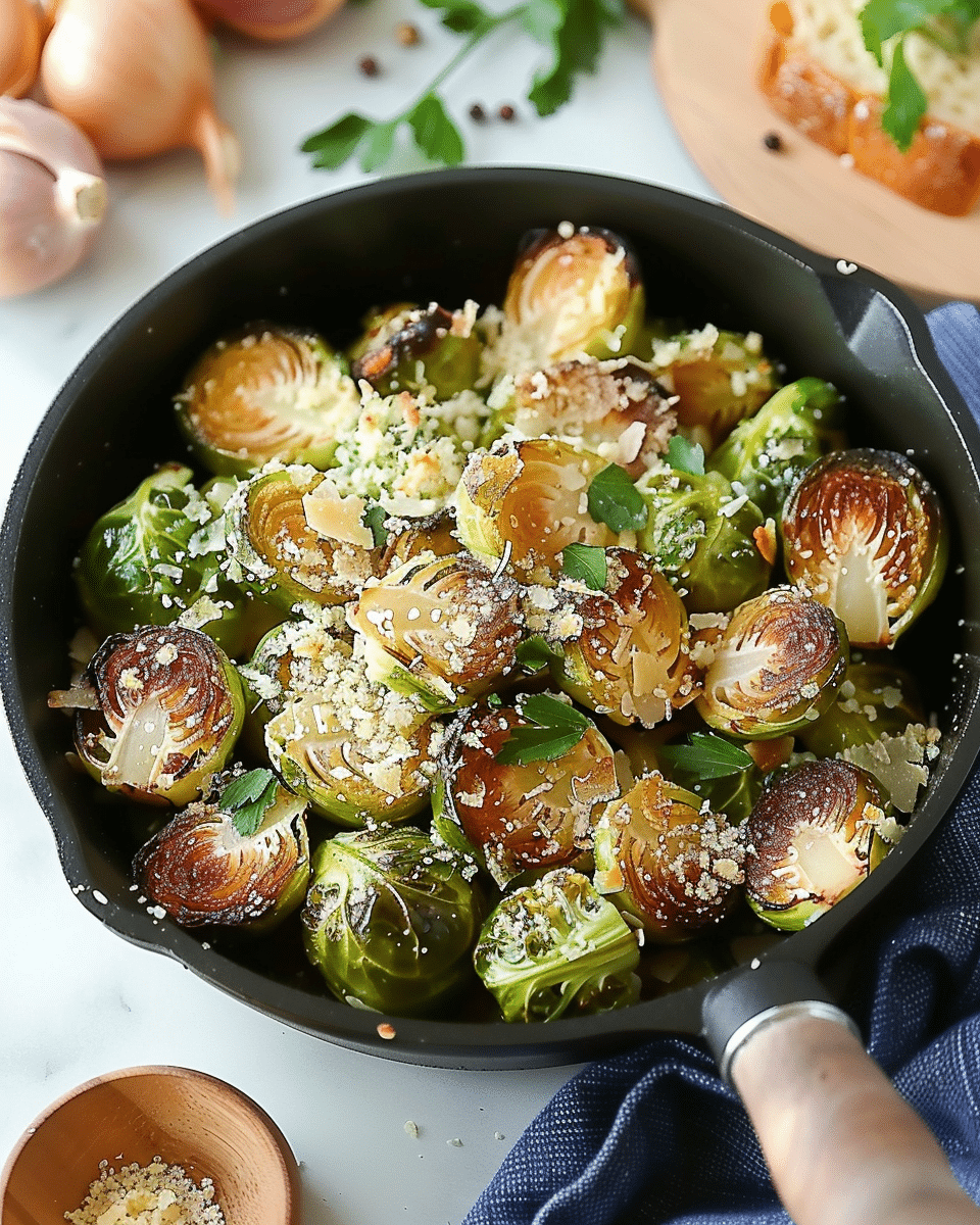 Crispy Parmesan‑Crusted Roasted Brussels Sprouts