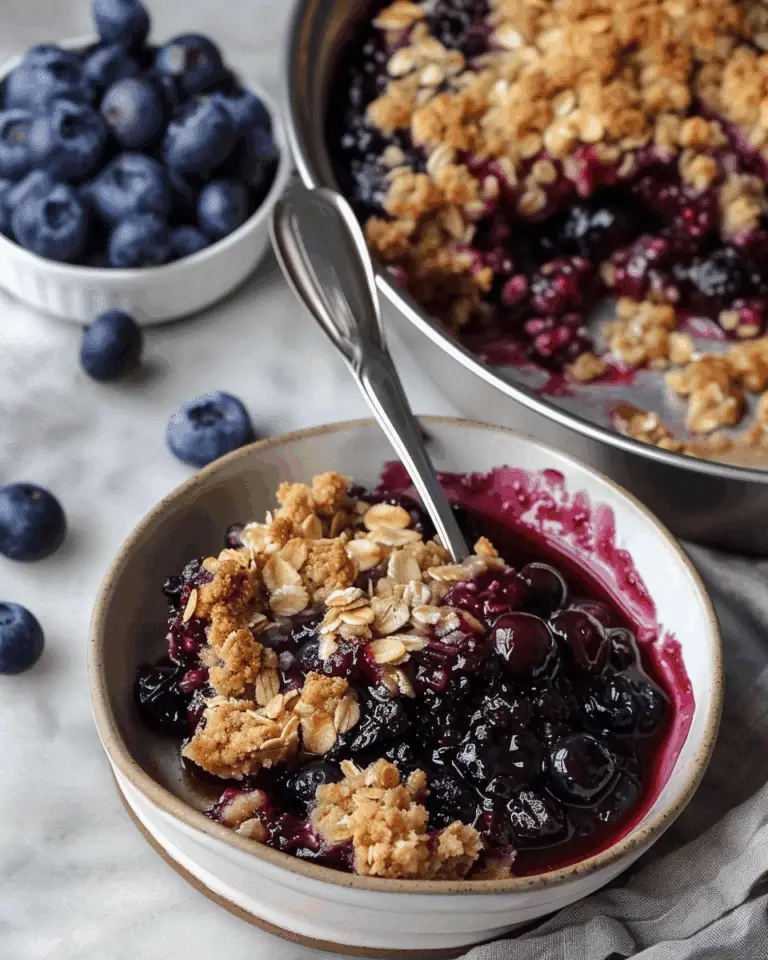 Easy Blueberry Crisp with Oats