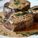 Filet Mignon with Peppercorn Sauce