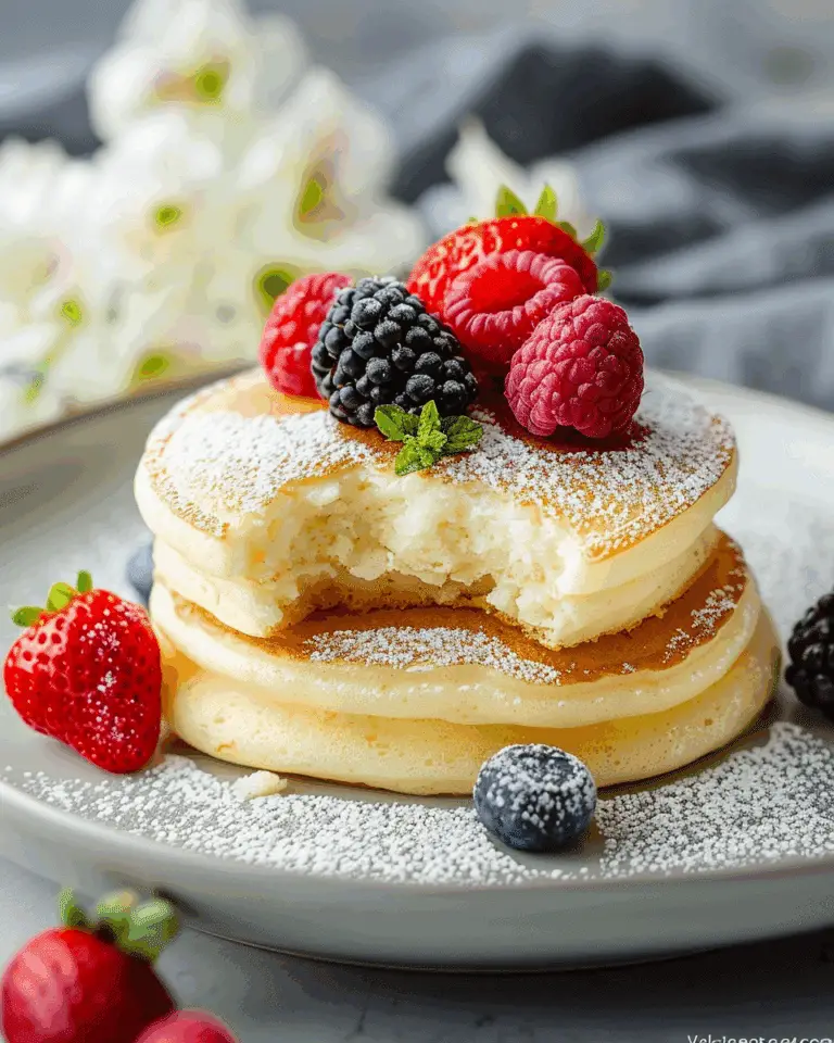 Fluffy Japanese Soufflé Pancakes