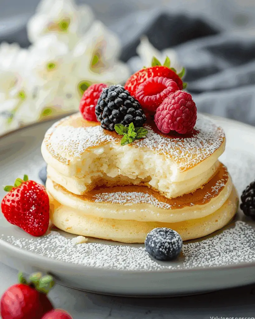 Fluffy Japanese Soufflé Pancakes