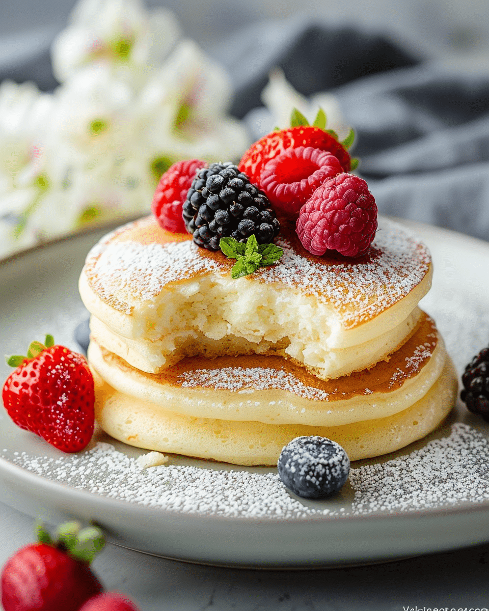 Fluffy Japanese Soufflé Pancakes