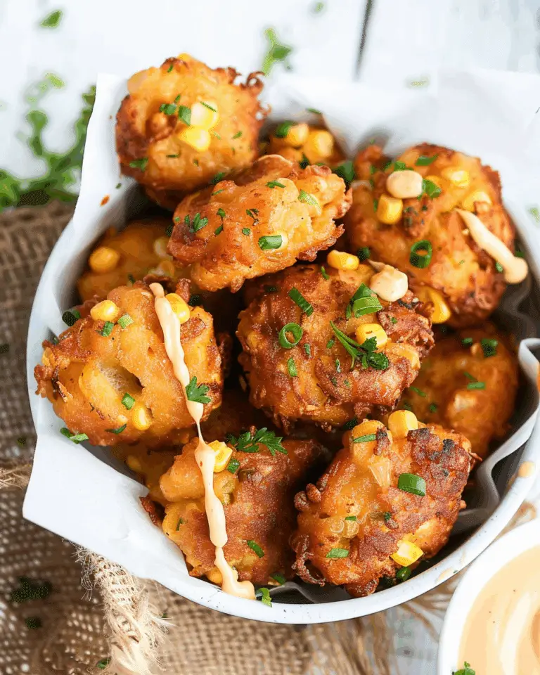 Fried Corn Fritters with Sriracha Mayo