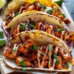 Garlic Butter Honey BBQ Chicken Tacos