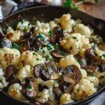 Garlic Cauliflower Mushroom Skillet