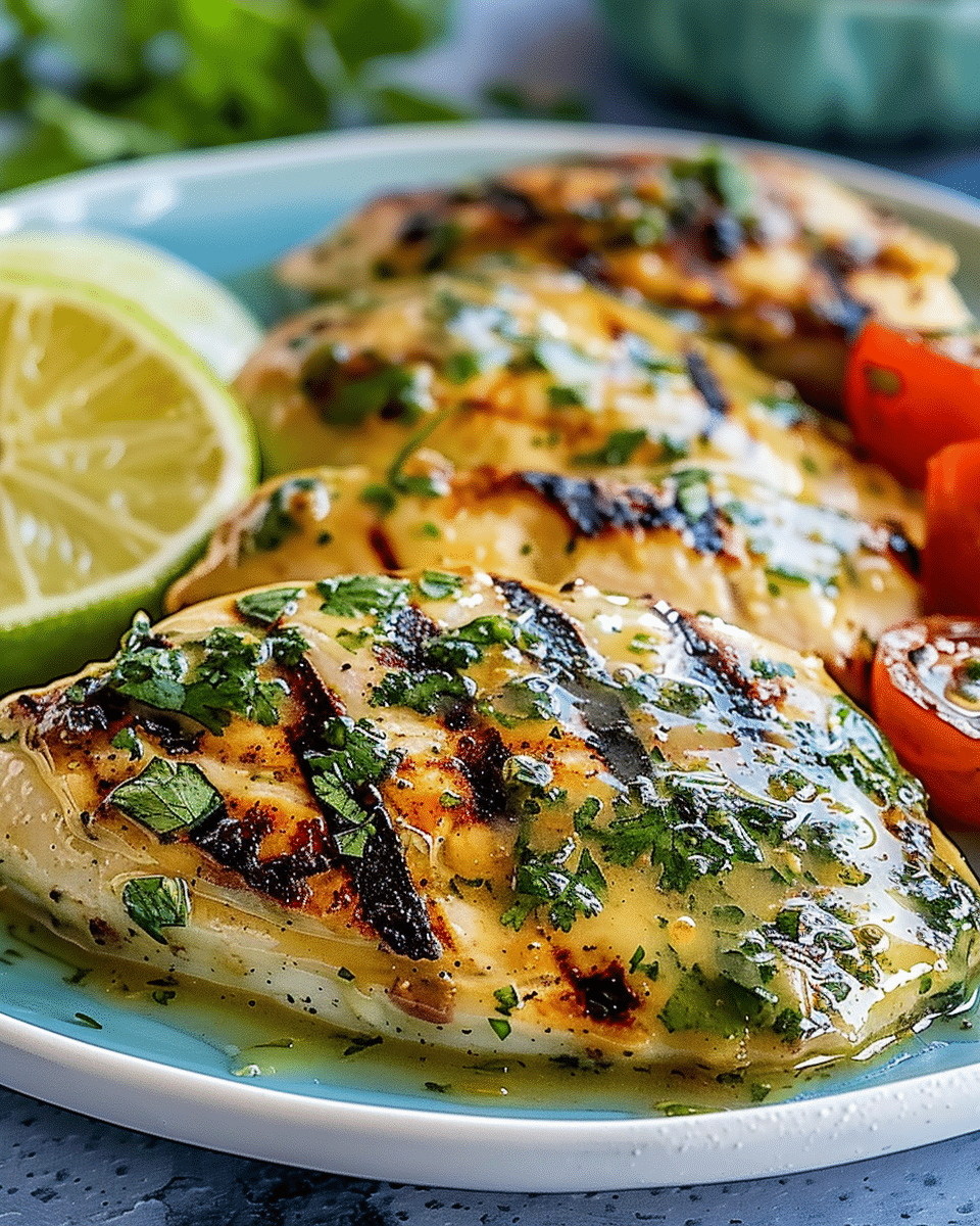 Grilled Salsa Verde Pepper Jack Chicken