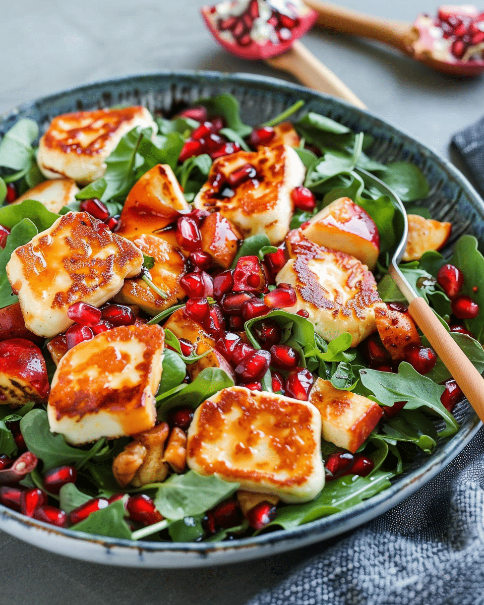 Halloumi Pomegranate Salad