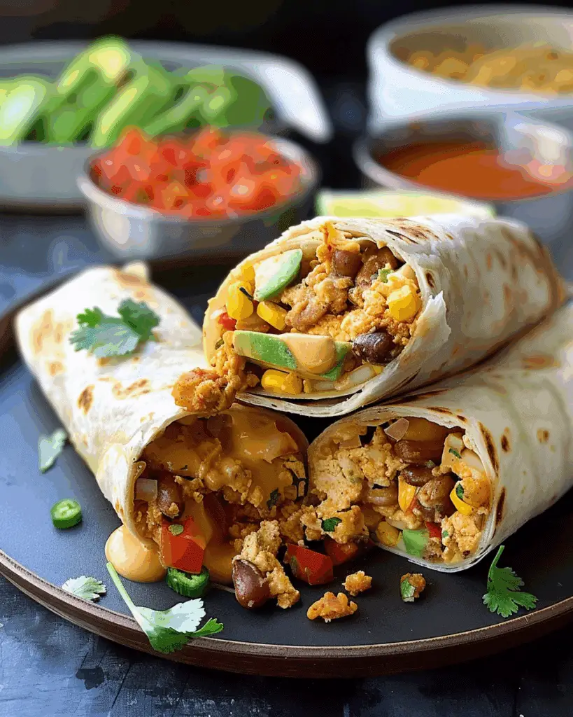 High Protein Loaded Breakfast Burritos