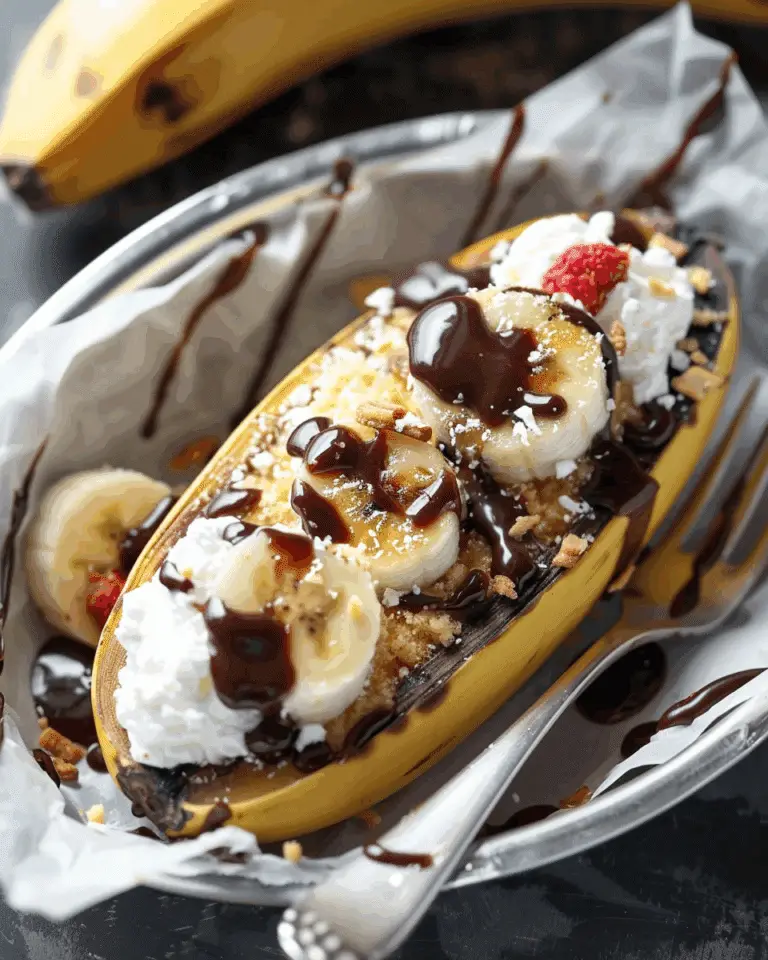 Juicy Campfire Banana Splits
