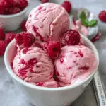 Keto Raspberry Swirl Ice Cream