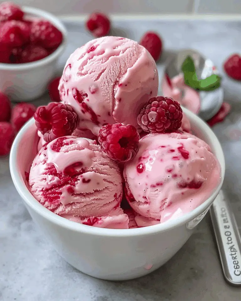 Keto Raspberry Swirl Ice Cream