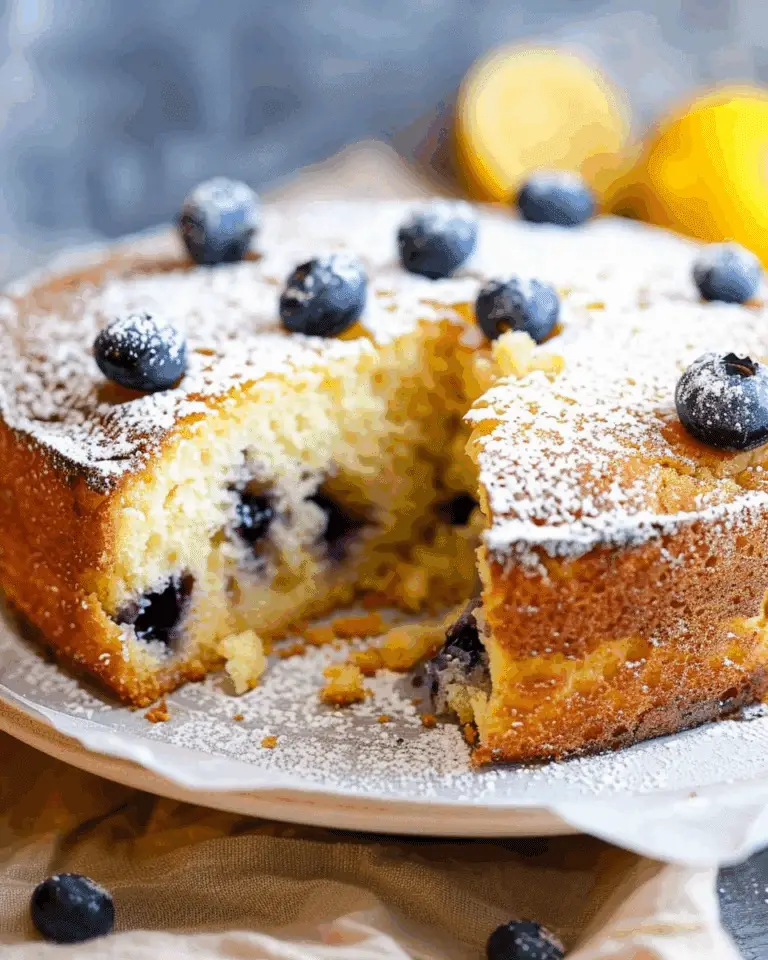 Lemon Blueberry Ricotta Cake
