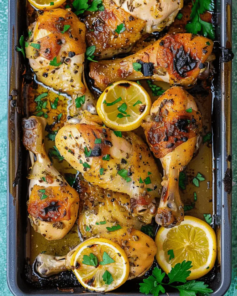 Baked Chicken Drumsticks with Lemon and Garlic