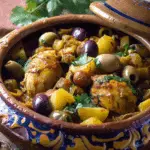 Moroccan Chicken Tagine with Potatoes and Olives