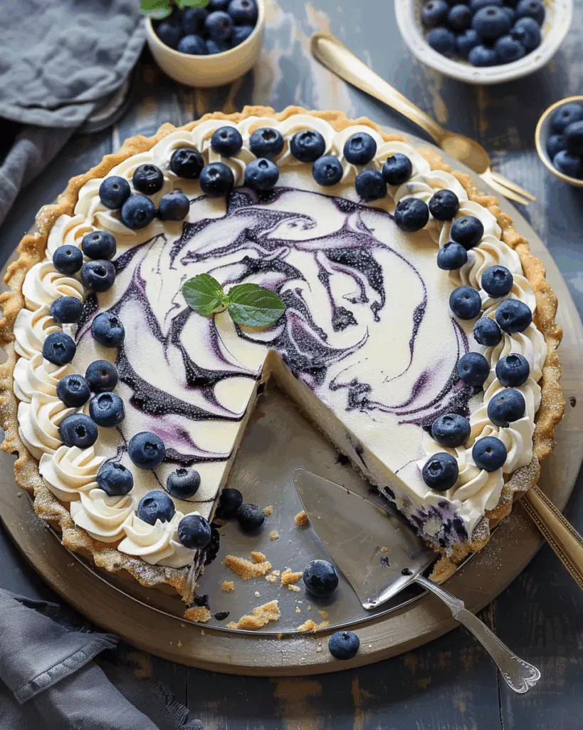 No Bake Blueberry Pie